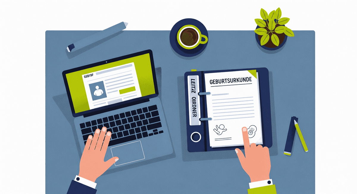 Schritt 1: Online-Formular für Kindererziehungszeiten ausfüllen